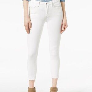 Buffalo David Bitton Women's Daily Mid-Rise Skinny Capri Jean-White Sz 10 NWT